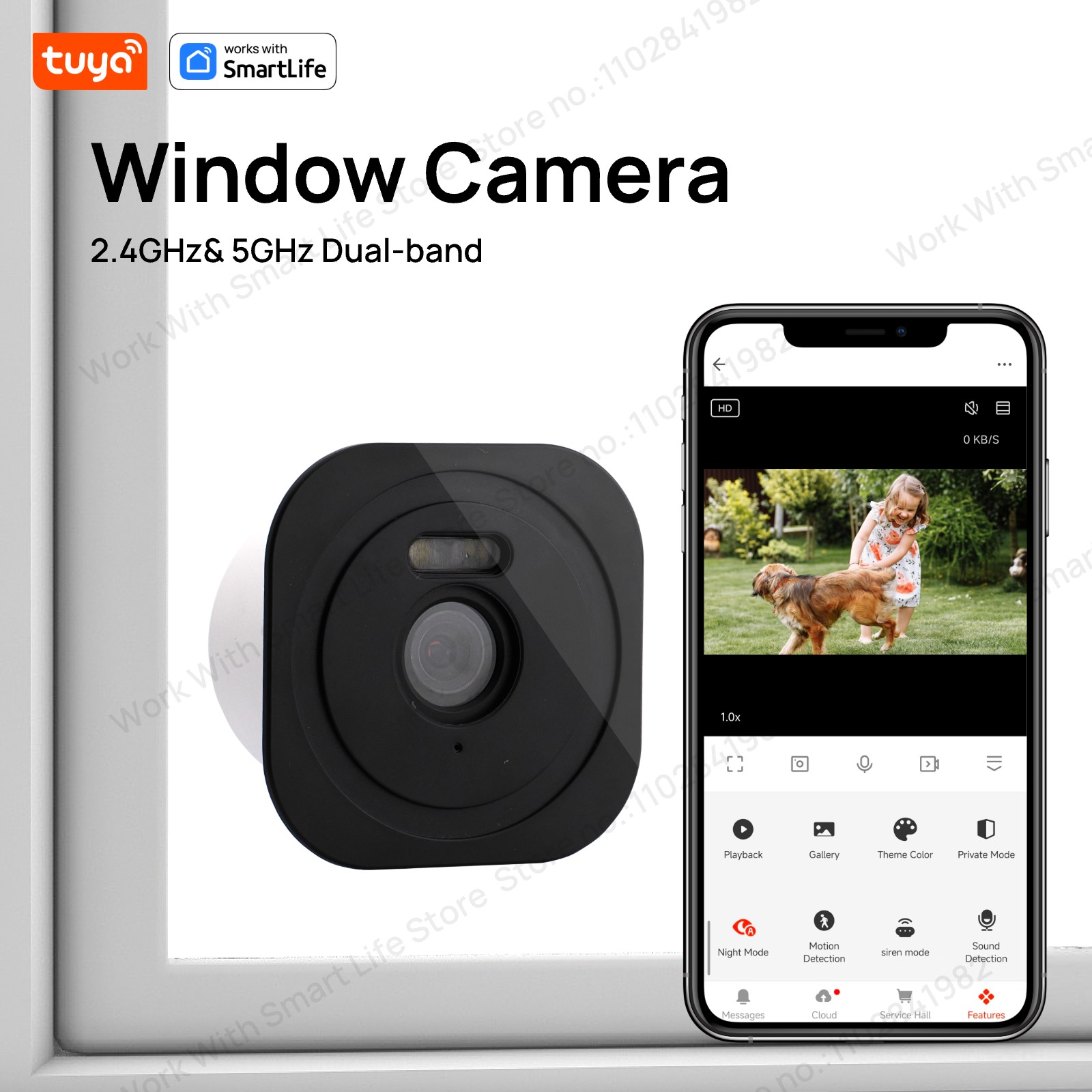 Home Security Camera Xiaomi - Telecamera da finestra Tuya da 3