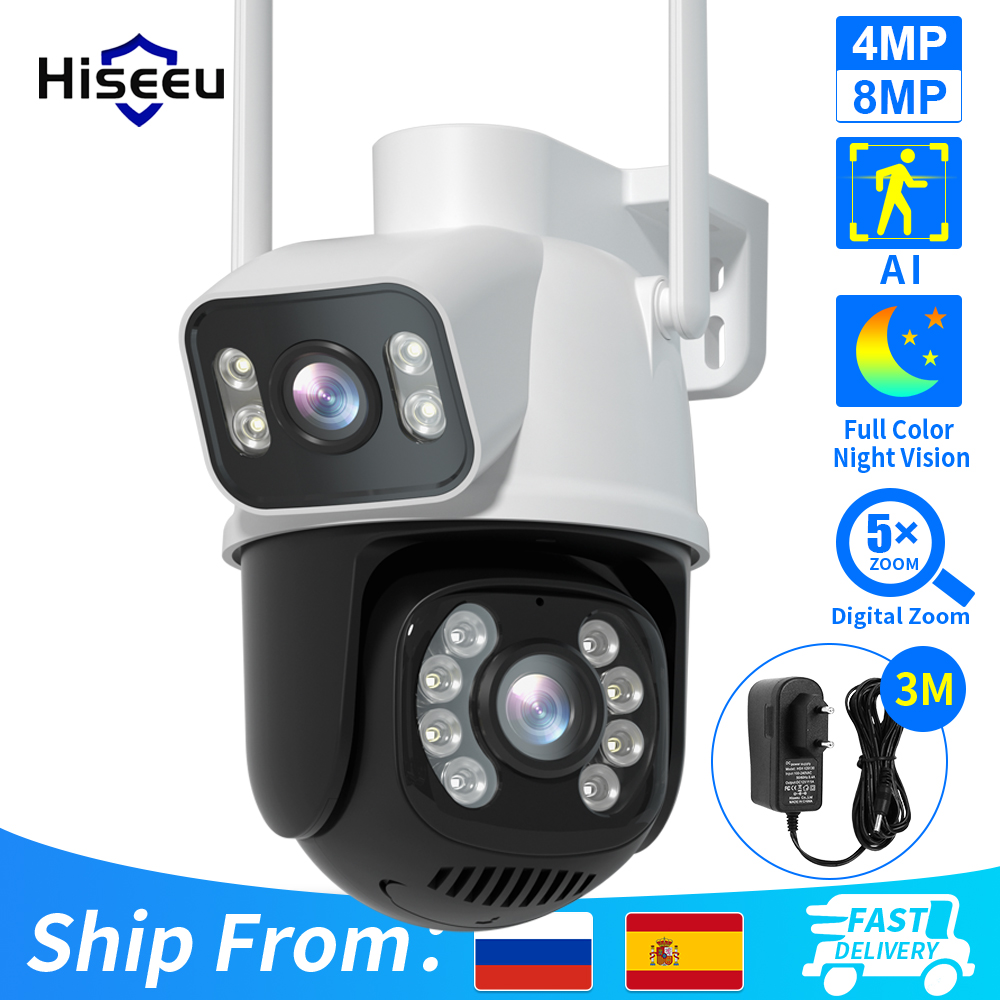 Home Security Camera Xiaomi - Telecamera IP WiFi PTZ Hiseeu 4K