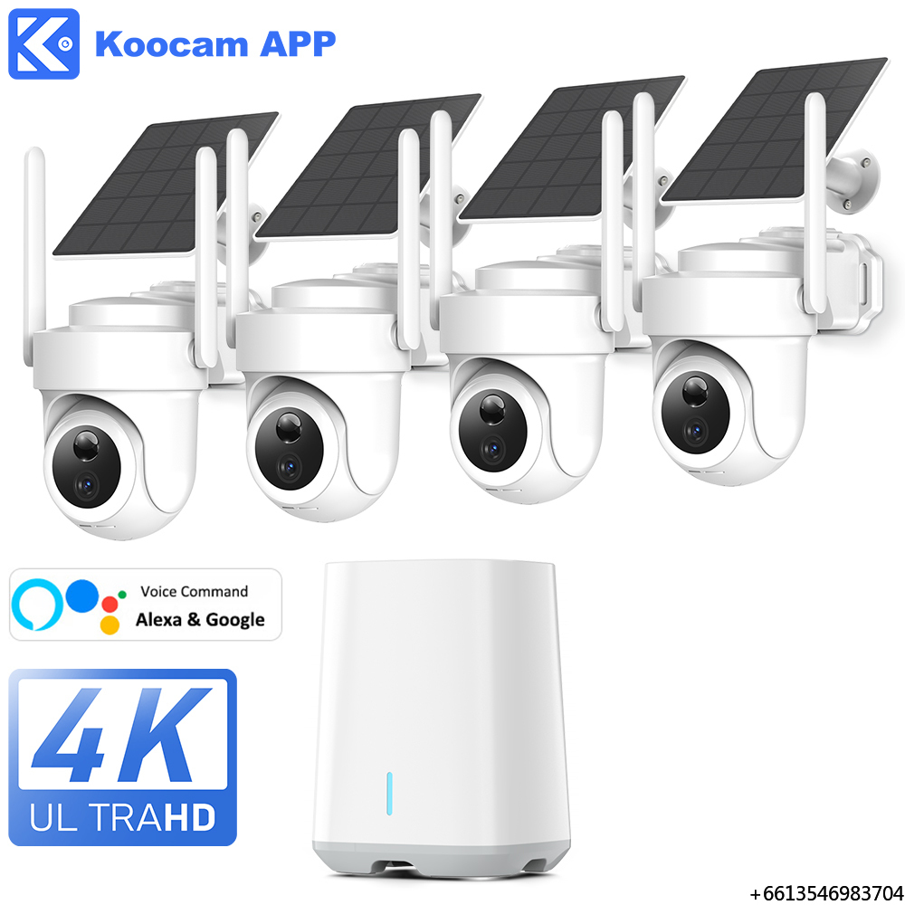 Camera Solar Wireless - Kit HomeBase 4 Telecamere 5G/2.4G 8MP