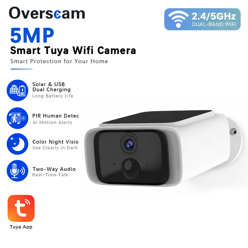 Home Security Adt - Telecamera di sicurezza solare Tuya 5MP