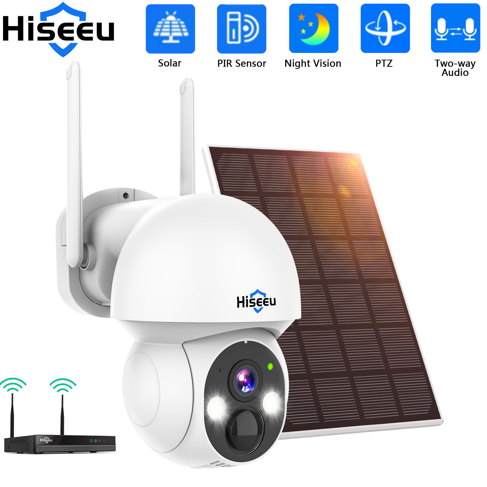 Hiseeu 2K 4MP WIFI PTZ Telecam - Camera Solar Wireless recensione e prezzo
