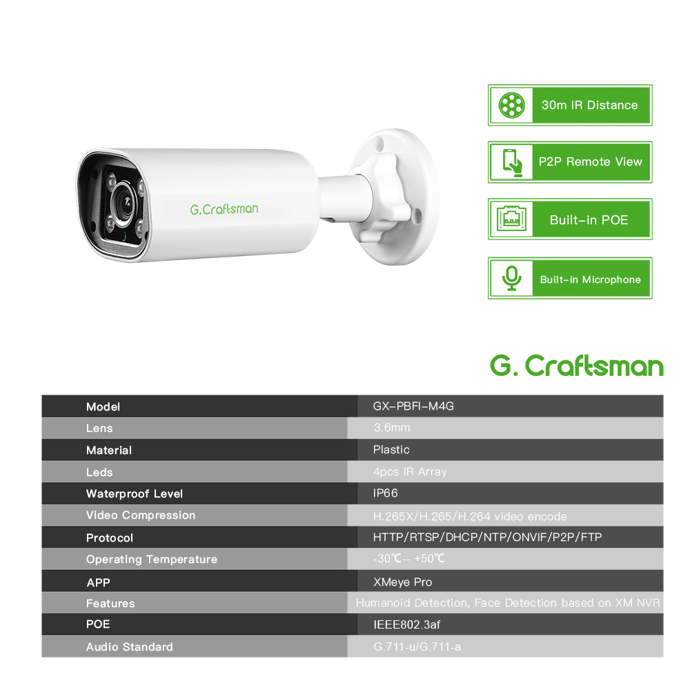 Telecamera IP POE C GC PB 4MP, - Home Security Ultimate recensione e prezzo